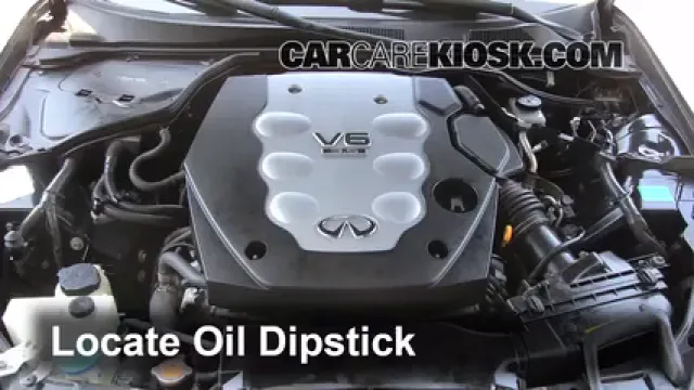 2006 Infiniti G35 X 3.5L V6 Aceite Controlar nivel de aceite